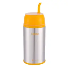KEEP - Termo Matero 400 ml Acero Inoxidable Plateado/amarillo