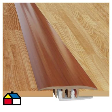 Cubrejunta Doble Pro Roble Oscuro 1 mt