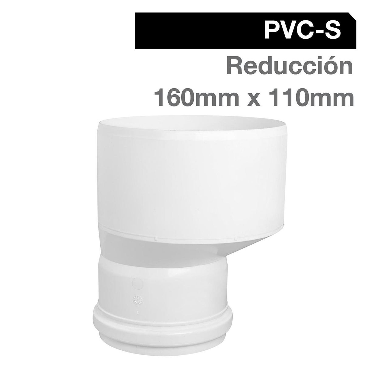 TIGRE - Reducción PVC-S Bco c/goma 160mm x 110mm Blanco 1u