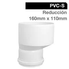 TIGRE - Reducción PVC-S Bco c/goma 160mm x 110mm Blanco 1u