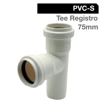 Tee Registro PVC-S Bco c/goma 75mm Blanco 1u