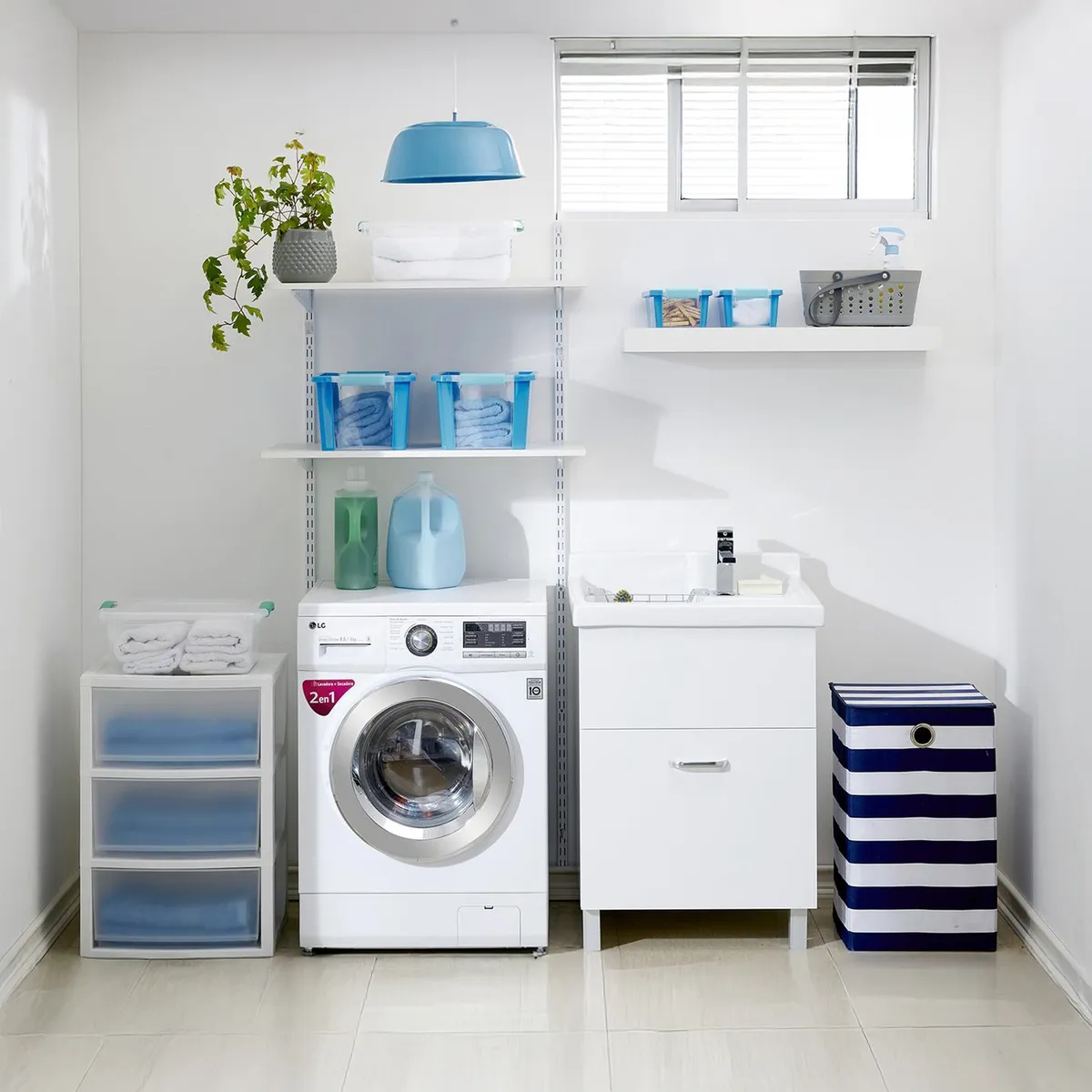 JUST HOME COLLECTION - Lavadero XYG-59 Blanco 55x85x59 cm