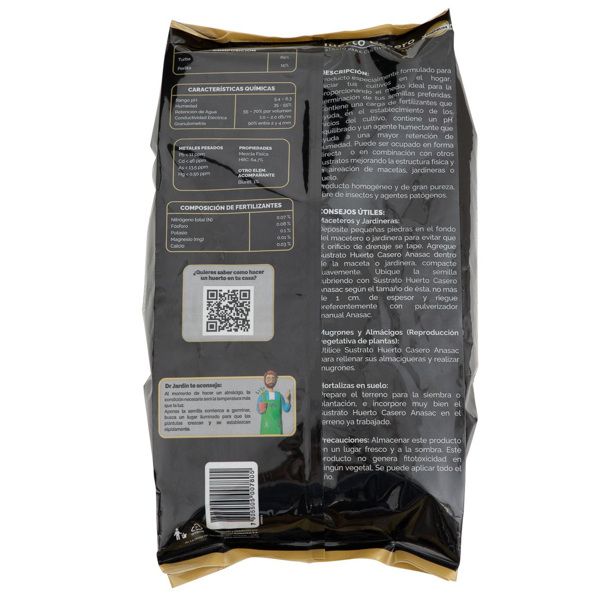 ANASAC - Sustrato Huerto Casero 6 litros bolsa