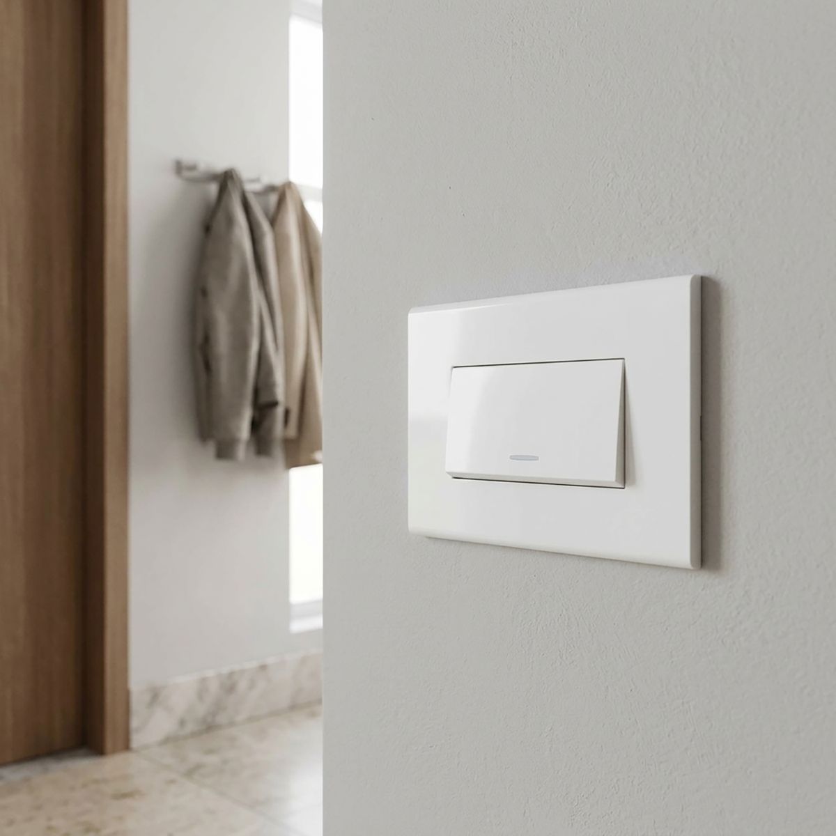 Interruptor conmutador 9/24 10 A Clio Blanco, marca HALUX - Foto 2
