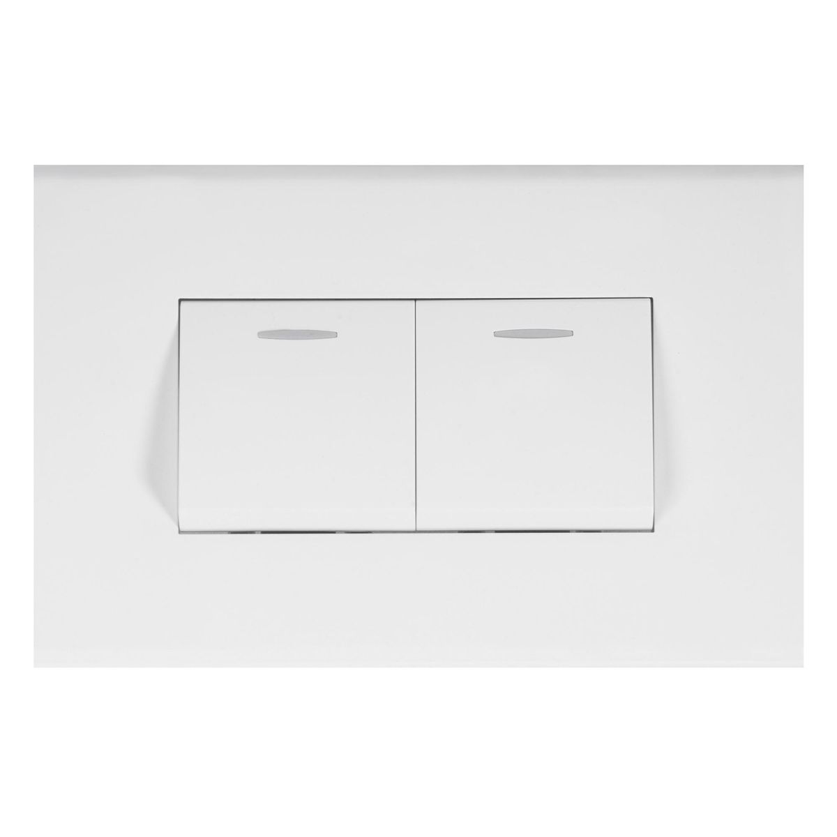 HALUX - Interruptor doble (9/15) 10 A Blanco