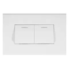 HALUX - Interruptor doble (9/15) 10 A Blanco