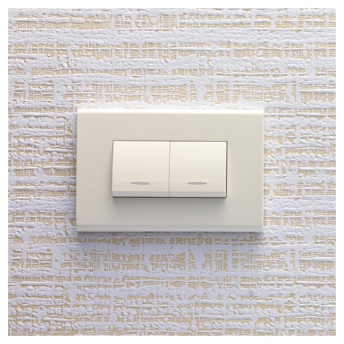 HALUX - Interruptor doble (9/15) 10 A Blanco