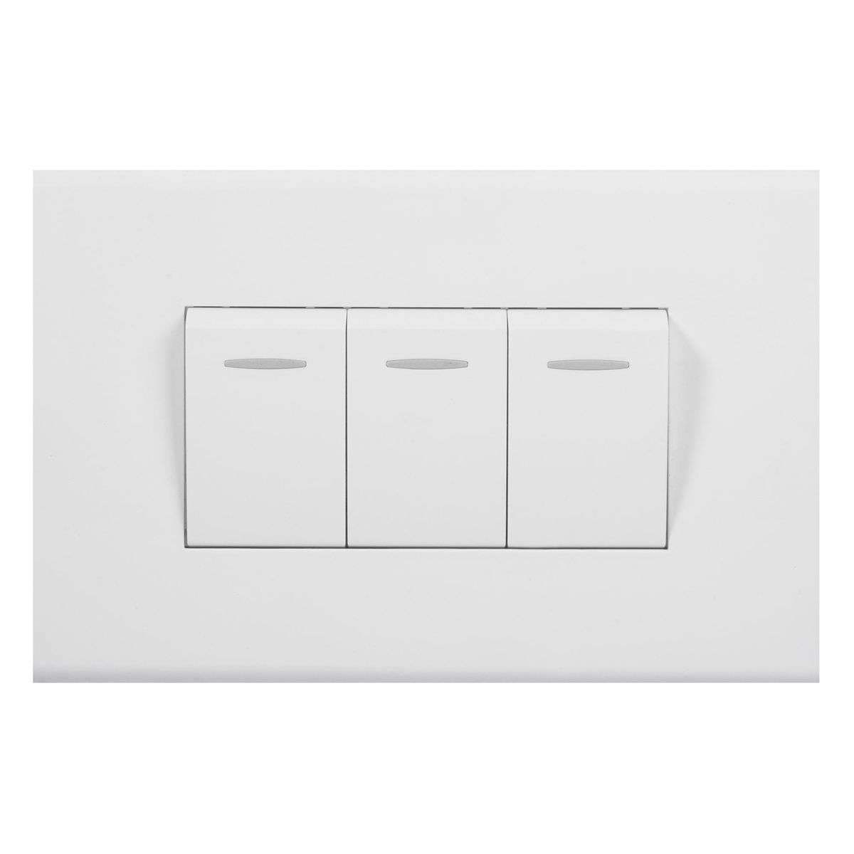 HALUX - Interruptor triple (9/32) 10 A Blanco