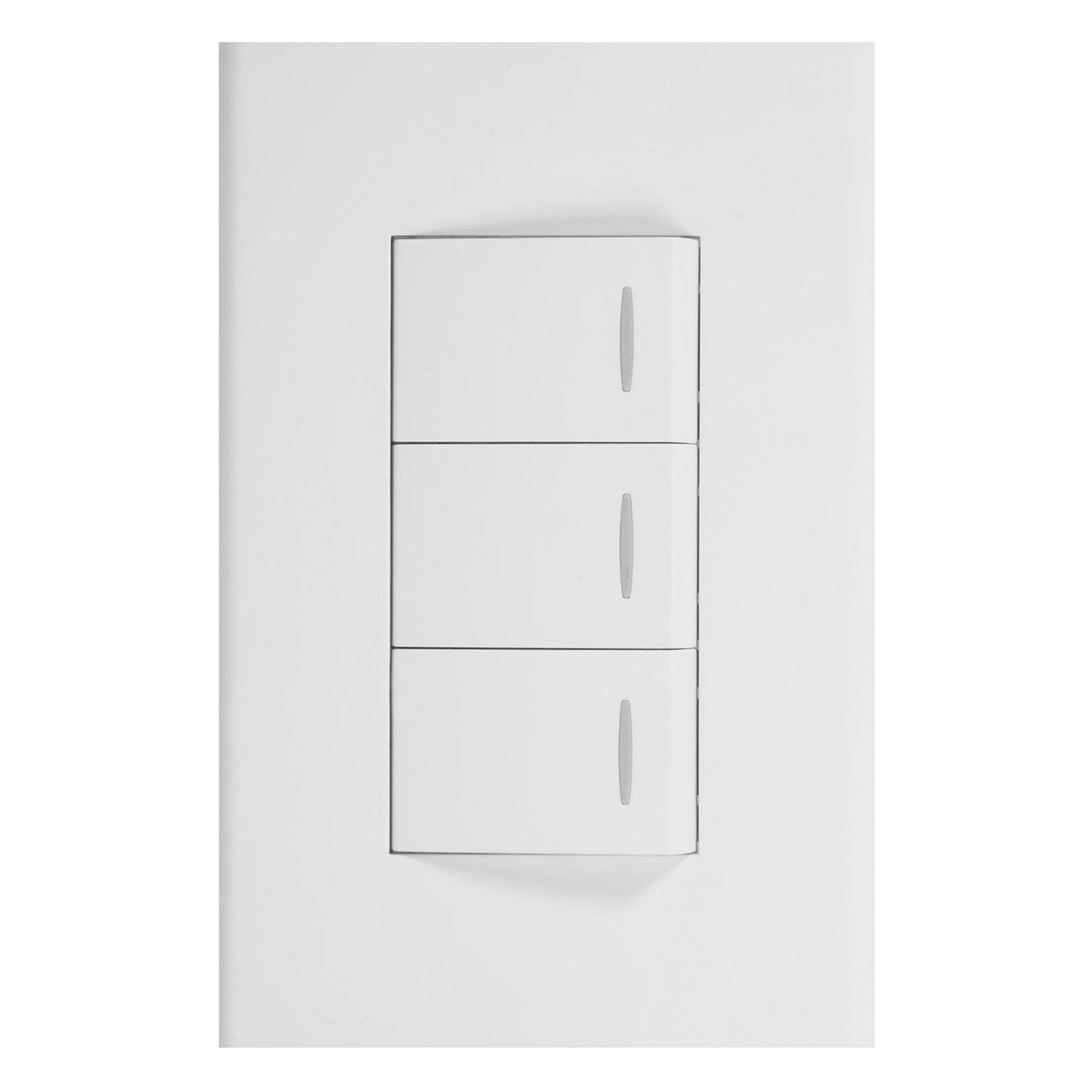 HALUX - Interruptor triple (9/32) 10 A Blanco