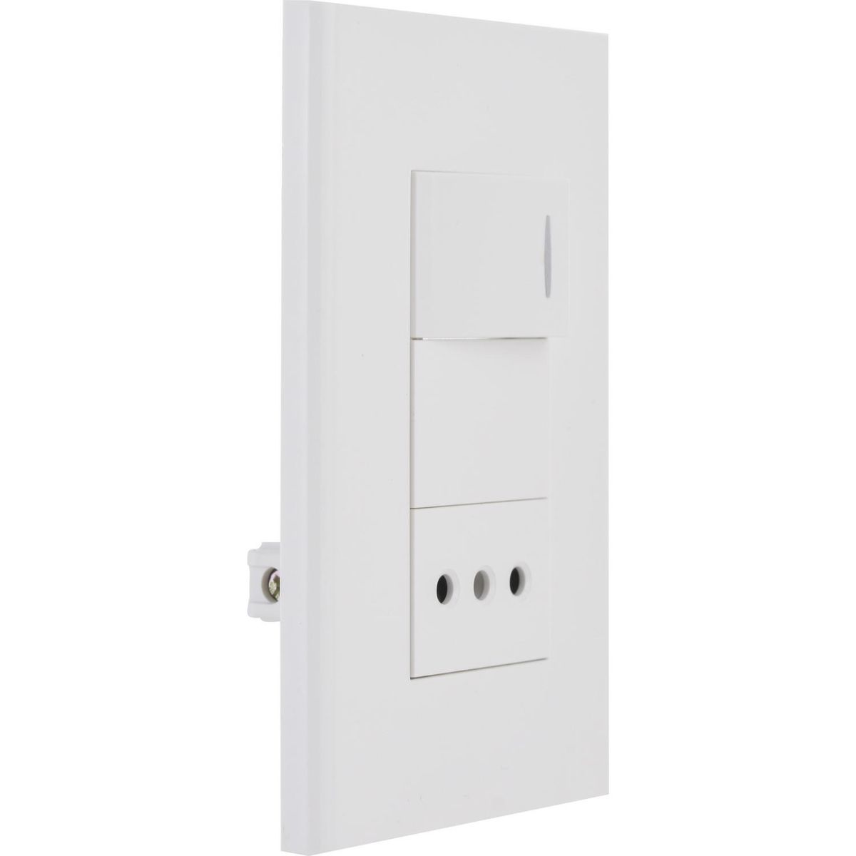 HALUX - Interruptor 9/12 y tomacorriente 10 A Blanco