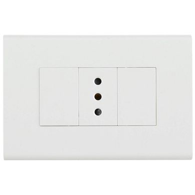 Tomacorriente simple 10 A Blanco