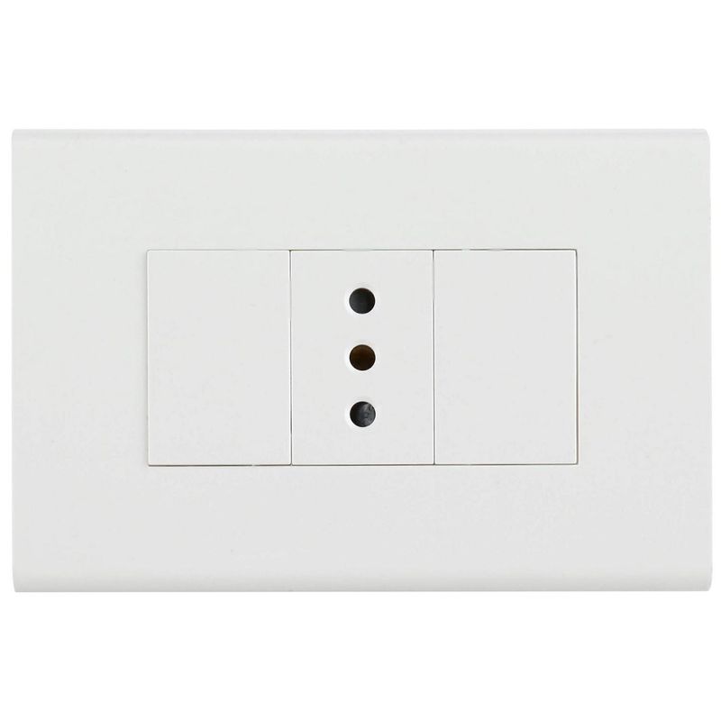 HALUX - Tomacorriente simple 10 A Blanco