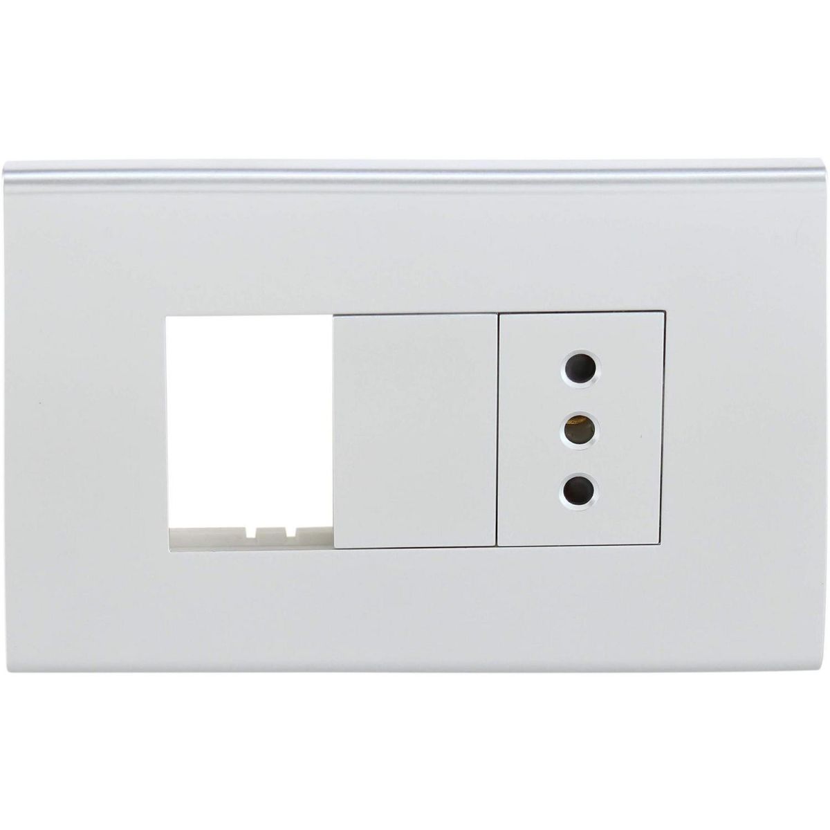 HALUX - Interruptor 9/12 y tomacorriente 10 A Blanco