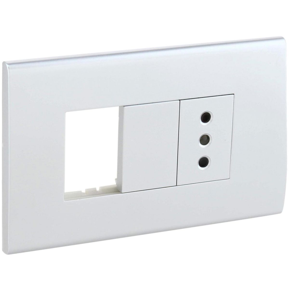 HALUX - Interruptor 9/12 y tomacorriente 10 A Blanco