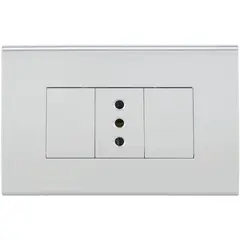 HALUX - Tomacorriente simple 10 A Blanco
