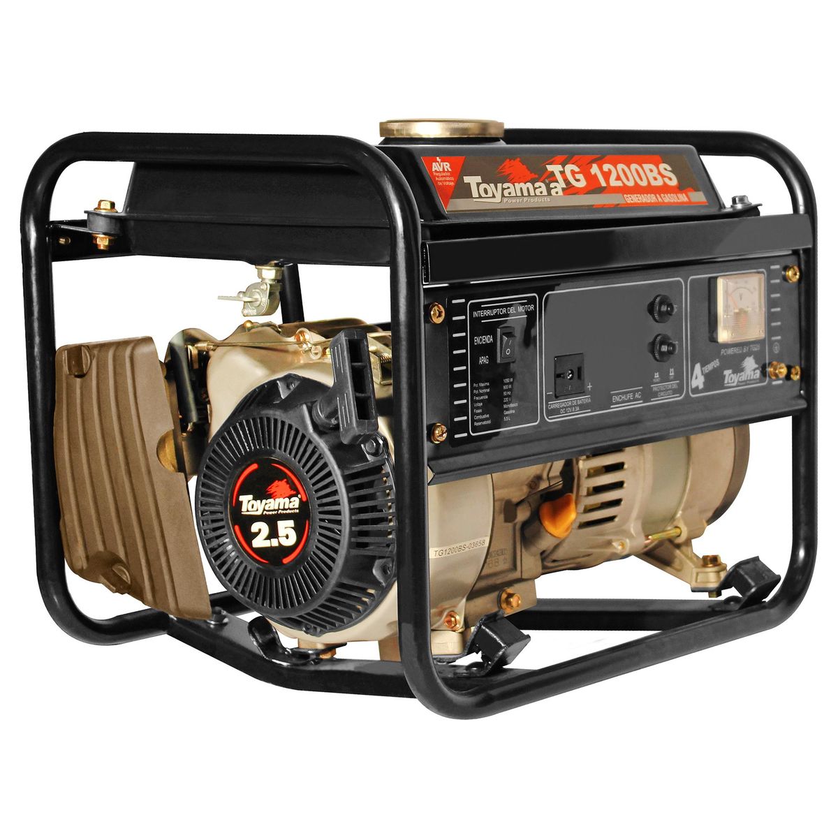 TOYAMA - Generador Eléctrico a Gasolina Partida Manual 1050 W 5.5 l