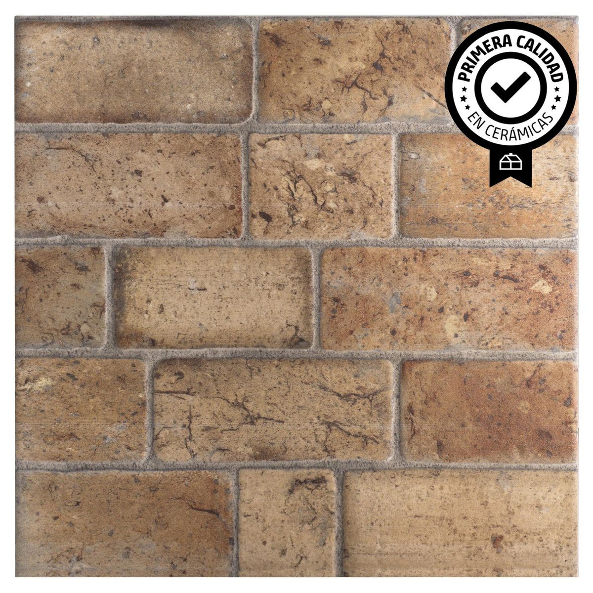 HOLZTEK - Cerámica 45x45 cm HD Rustico Café 2 m2