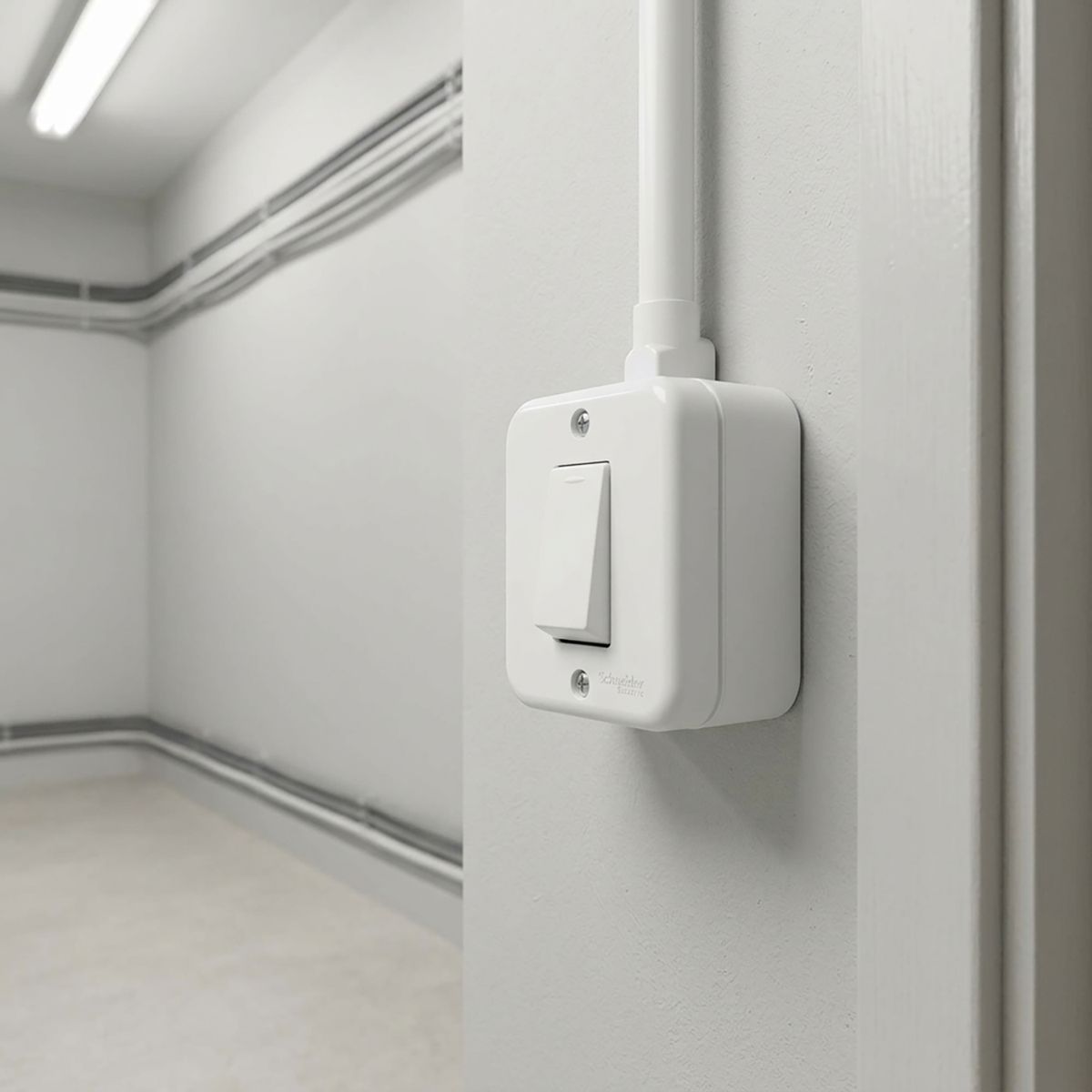 Interruptor simple 9/24 16 A Sobreponer blanco, marca SCHNEIDER ELECTRIC - Foto 2