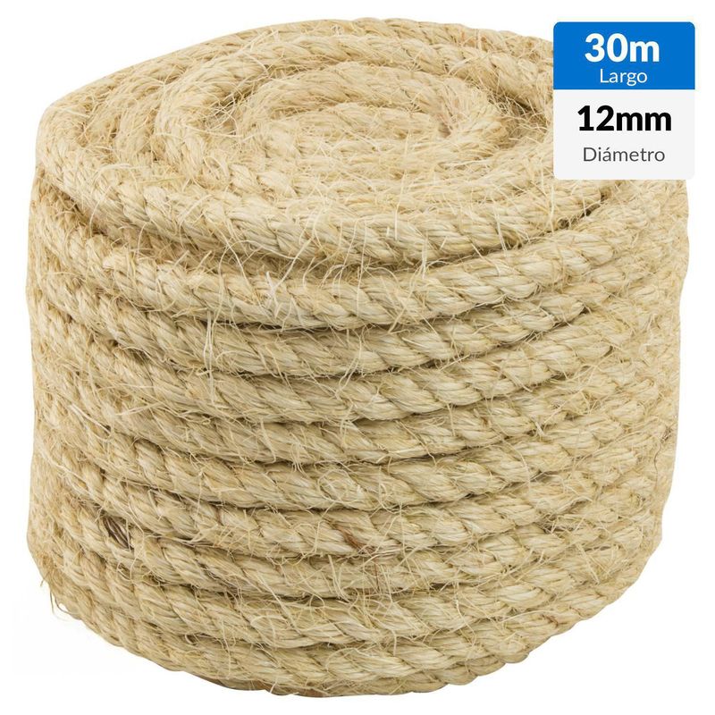 FIXSER - Cordel yute 12 mm x 30 m