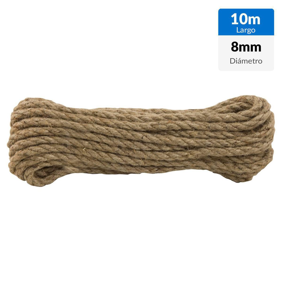 FIXSER - Cordel Yute 8 mm 10 m Natural