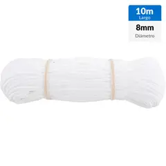 FIXSER - Cuerda Nylon Trenzado 8 mm 10 m Blanco