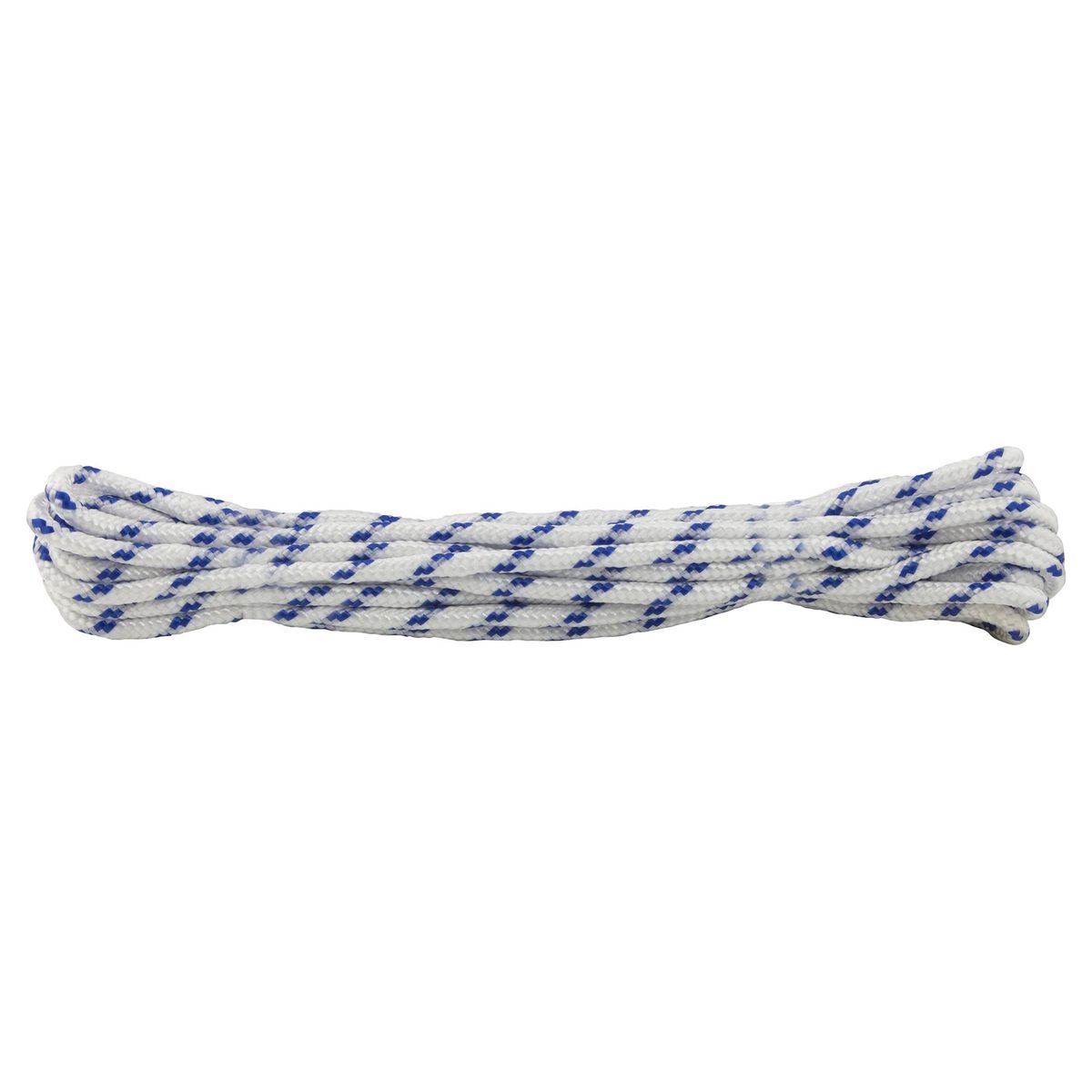 FIXSER - Cuerda Polipropileno Trenzado 4 mm 5 m Blanco/azul