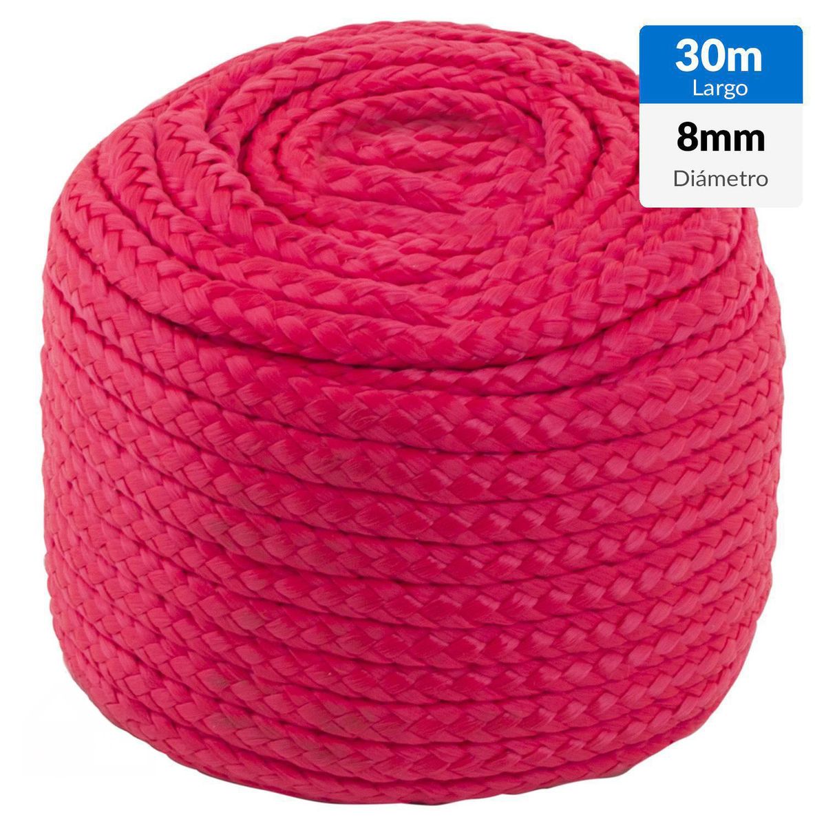 FIXSER - Cuerda Polipropileno Cuerda 8 mm 30 m Blanco