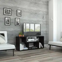 TUHOME - Rack de TV 55x160x36 cm roble