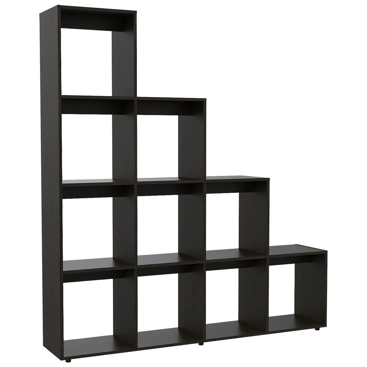 TUHOME - Librero Escalera Melamina 10 Nivel(es) 155x170x30 cm Wengué