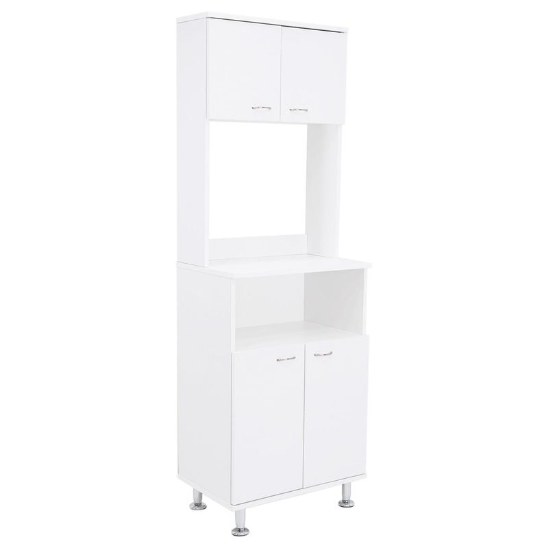 TUHOME - Mueble Cocina 4 Puertas 4 Repisas 54x160x35 cm Blanco