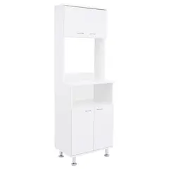 TUHOME - Mueble Cocina 4 Puertas 4 Repisas 54x160x35 cm Blanco