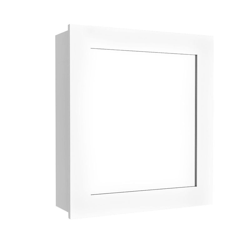 TUHOME - Botiquín Para Baño Melamina con Espejo 47x52x14 cm Blanco