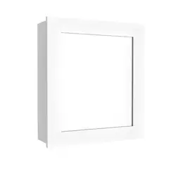 TUHOME - Botiquín Para Baño Melamina con Espejo 47x52x14 cm Blanco