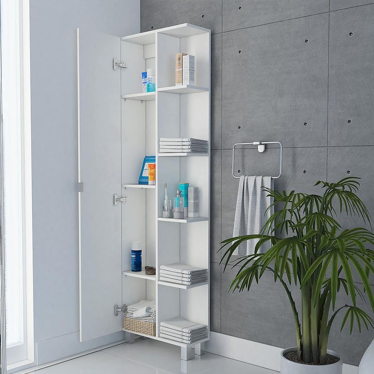 Estante Autoportante Baño 7 Niveles 52X178X21. 5 Cm