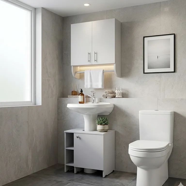 Botiquín Baño con Lavamanos Blanco