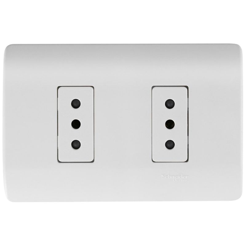 SCHNEIDER ELECTRIC - Tomacorriente doble 10 A Blanco Genesis