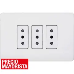 SCHNEIDER ELECTRIC - Tomacorriente triple 10 A Blanco Genesis