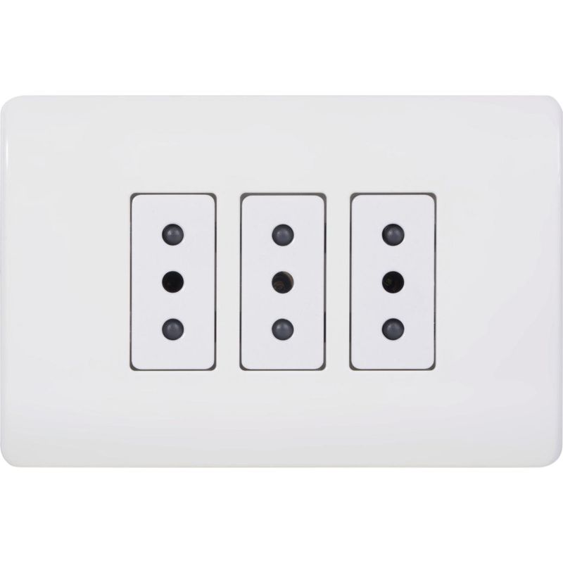 SCHNEIDER ELECTRIC - Tomacorriente triple 10 A Blanco Genesis