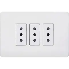SCHNEIDER ELECTRIC - Tomacorriente triple 10 A Blanco Genesis