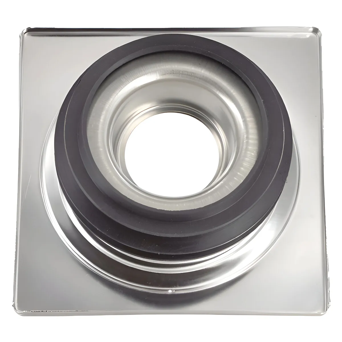 CORSOVALV - Pileta Acero Inoxidable 15x15 cm Rejilla Redonda para Receptáculo en Obra