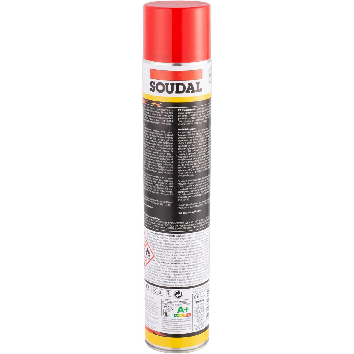 SOUDAL - Sellador Ignífugo Soudal 750 ml Beige para Marcos y Puertas