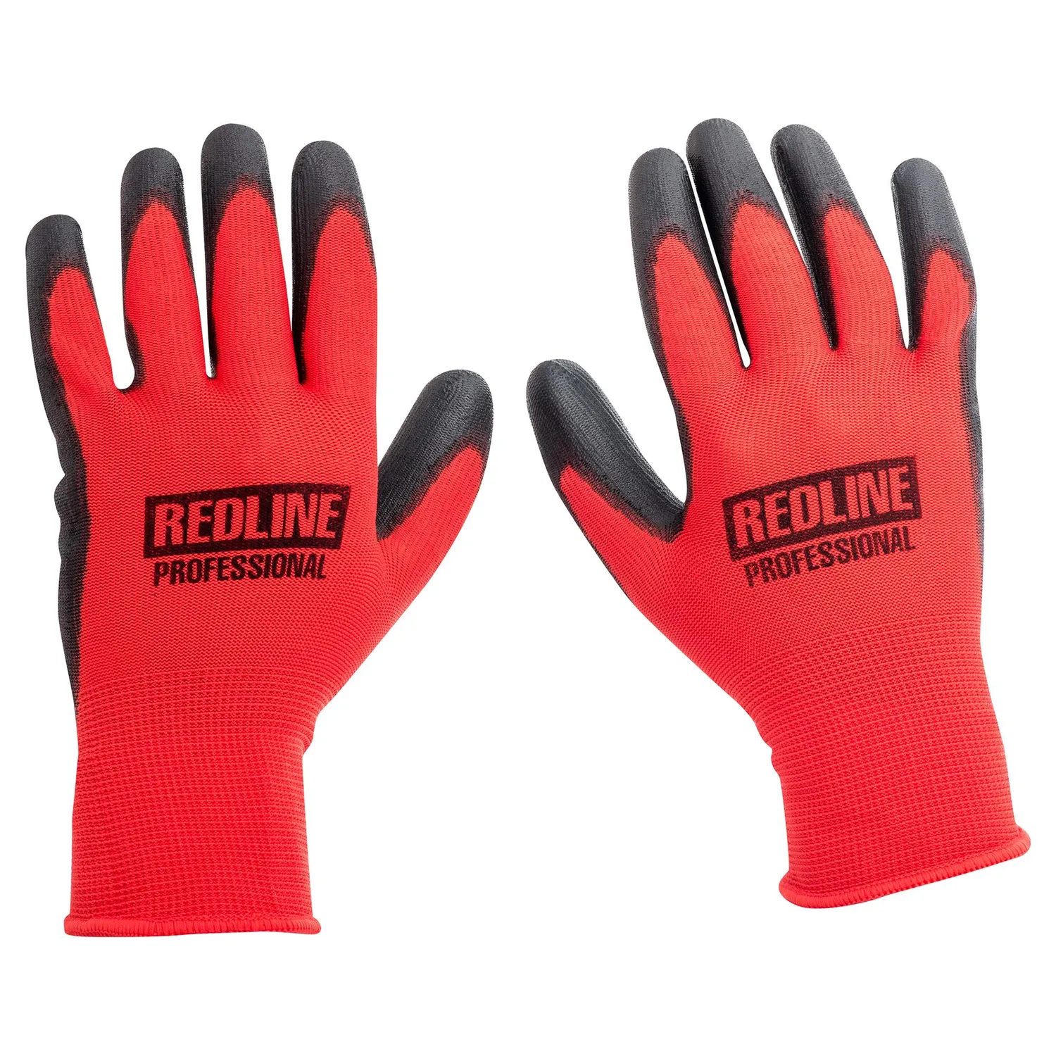 REDLINE - Guante Multiuso Liviano Redline de Poliéster Talla única Rojo/negro