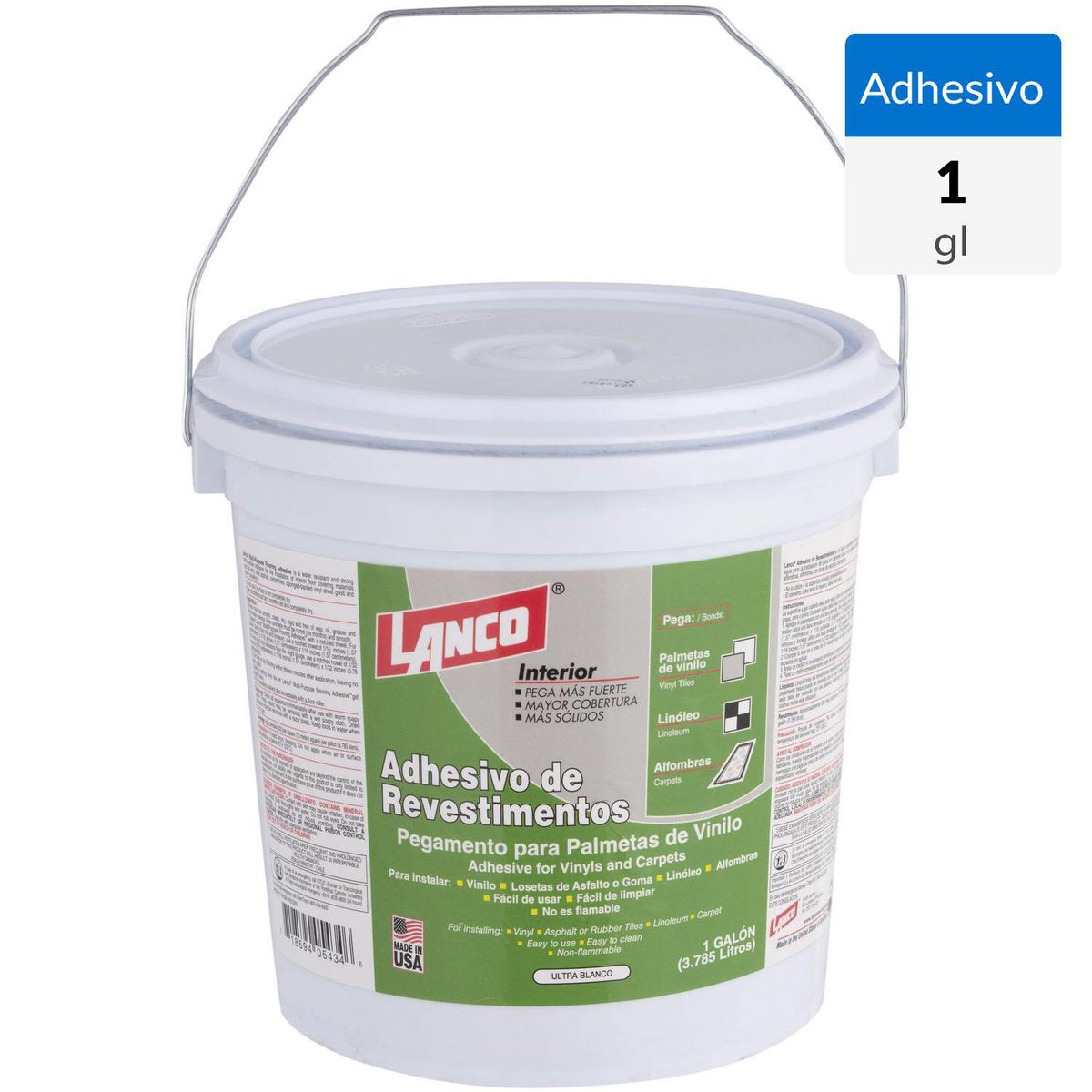LANCO - Adhesivo para Alfombras y Vinilos Superficie 1 galón(es)