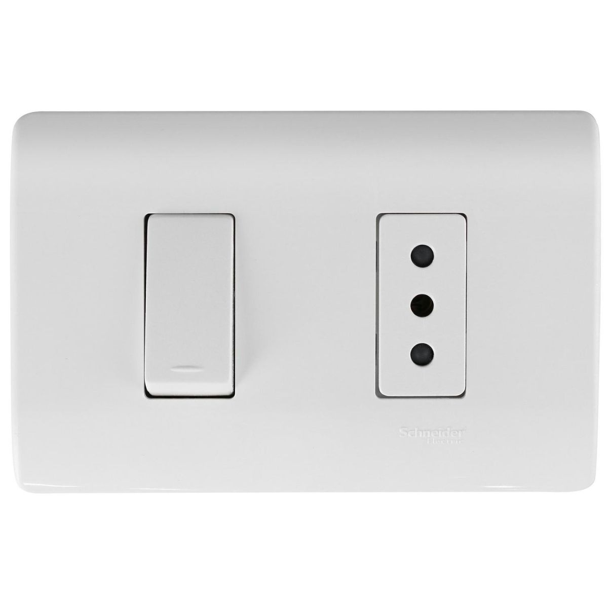 SCHNEIDER ELECTRIC - Interruptor (9/12) y tomacorriente 10 A Blanco Genesis