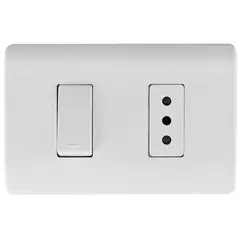 SCHNEIDER ELECTRIC - Interruptor (9/12) y tomacorriente 10 A Blanco Genesis