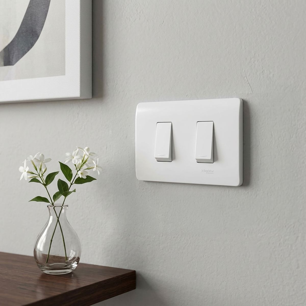 Interruptor doble 9/15 16 A Genesis Blanco, marca SCHNEIDER ELECTRIC - Foto 2