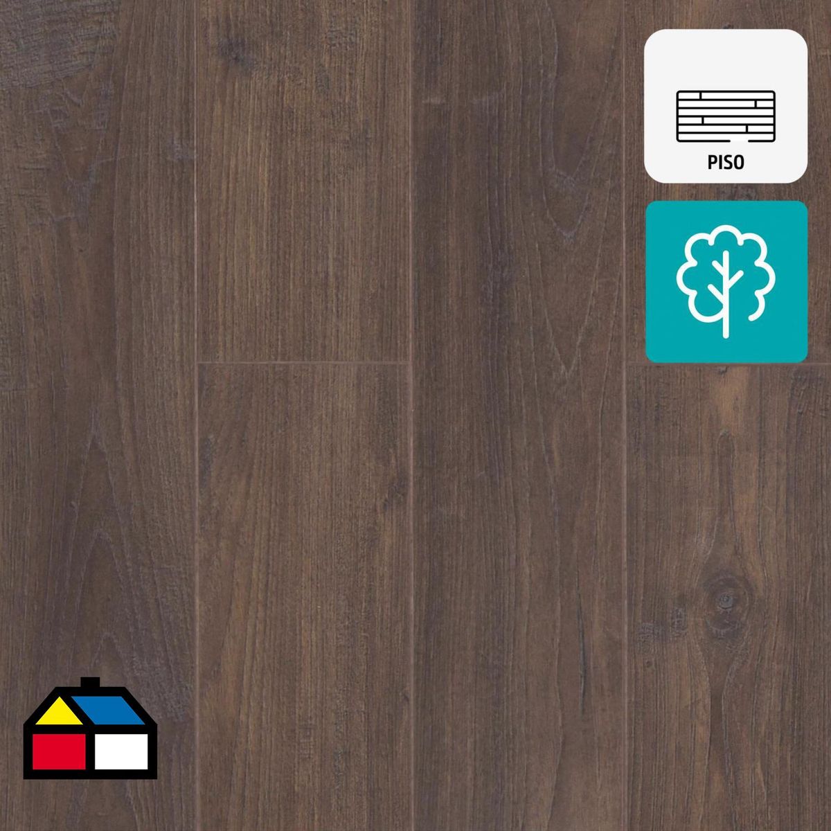 HOLZTEK - Piso Flotante 8 mm Nostalgie Teak Café 2.131 m2