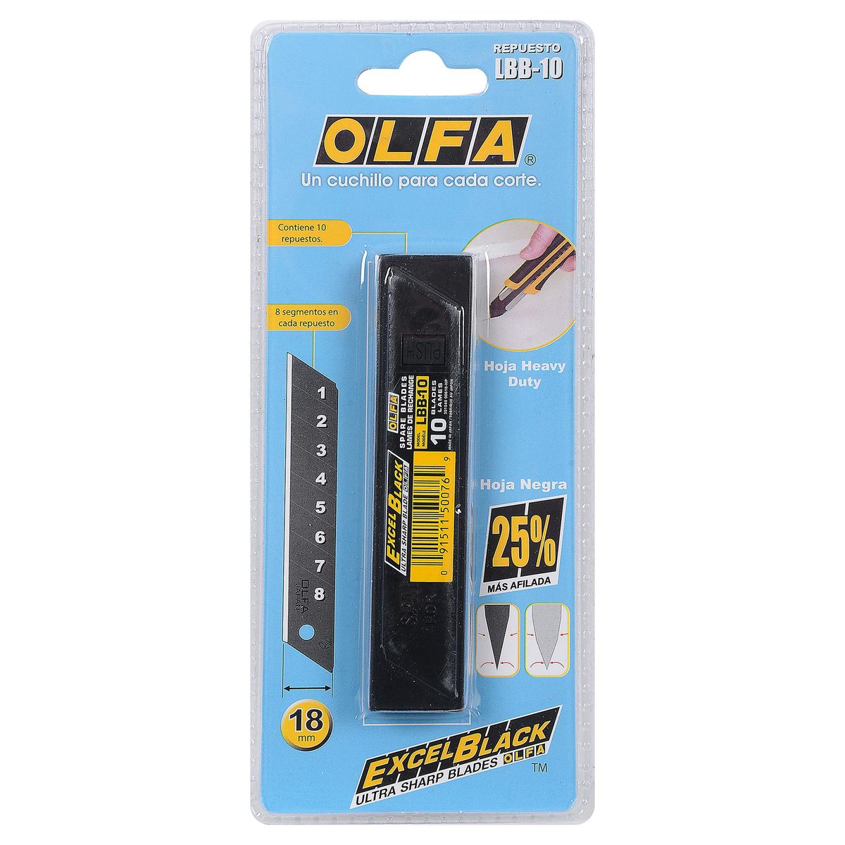 OLFA - Repuesto universal para cuchillo cartonero plástico 11,6 cm