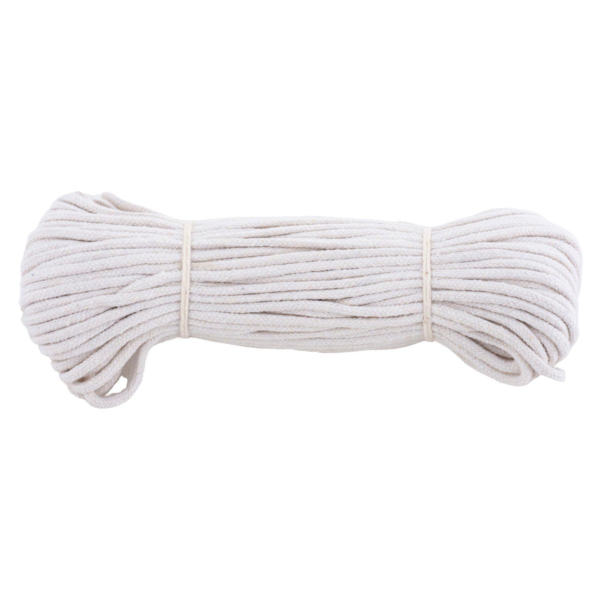 FIXSER - Cuerda Algodón Trenzado 2.5 mm 30 m Blanco