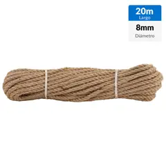 FIXSER - Cordel Yute 8 mm 20 m Natural